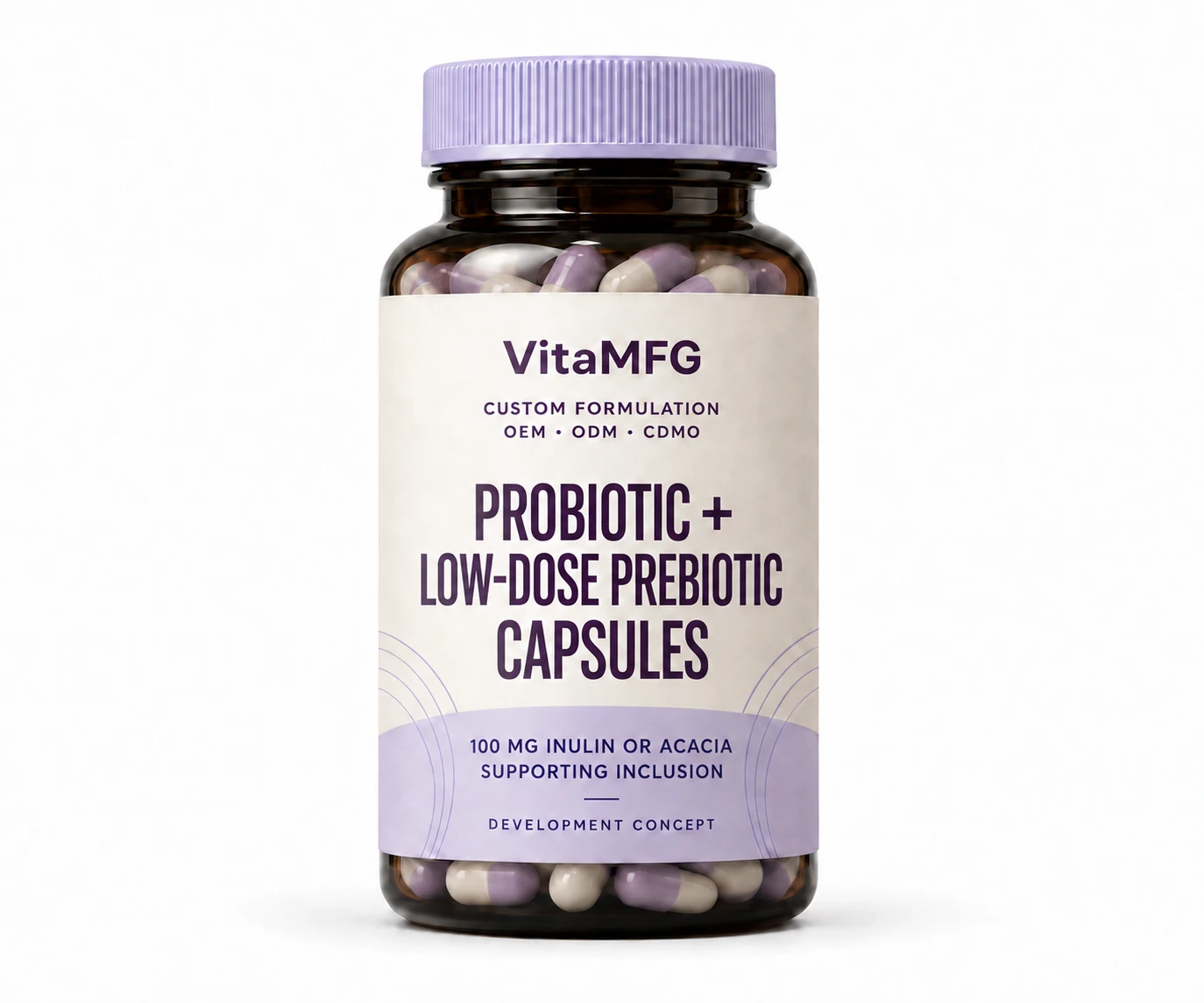 Probiotic + Low-Dose Prebiotic Capsules